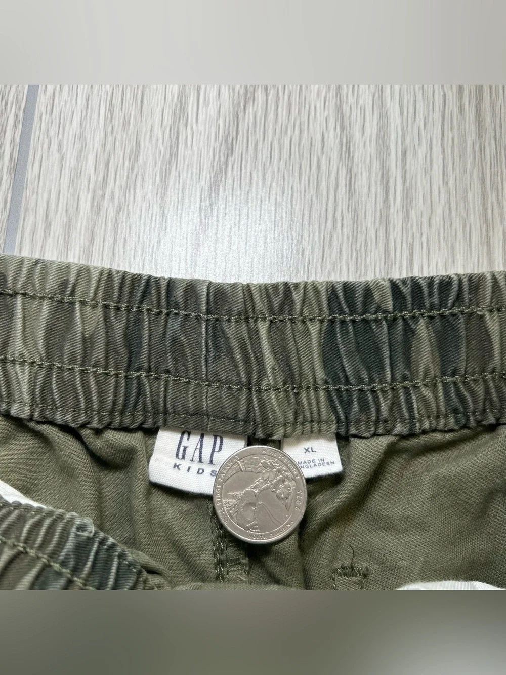 Gap Kids Easy Pull-On Camouflage Shorts Green Youth XL